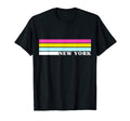 State New York Colorful 70S Stripes T-Shirt - Aesthetic Graphic Men Women - T-Shirt, Sweatshirt, Hoodie