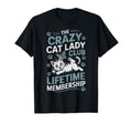 Crazy Cat Lady Club Distressed T-Shirt - Custom Art Print Men Women - T-Shirt, Sweatshirt, Hoodie