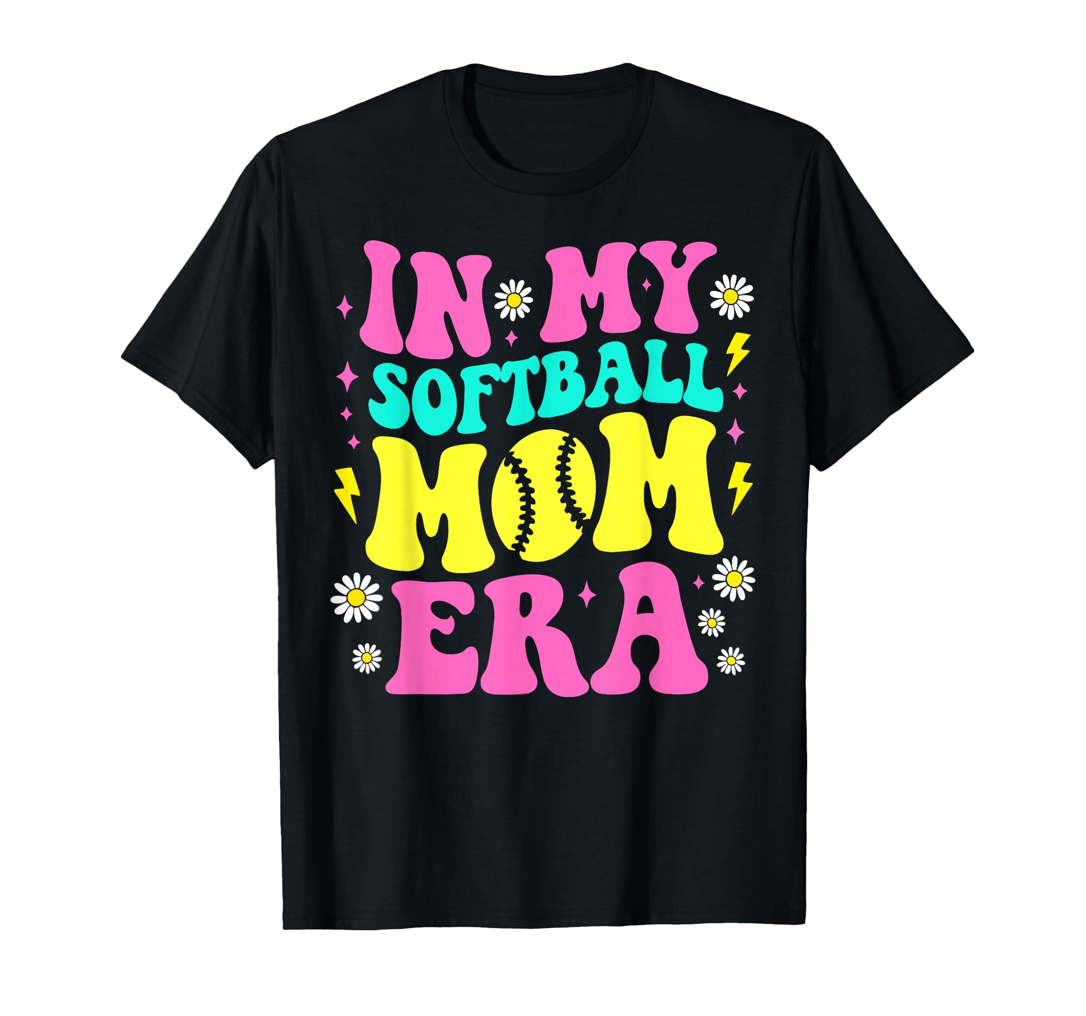 My Softball Mom Era Softball Mama T-Shirt - Minimalist Print for Adults - T-Shirt, Sweatshirt, Hoodie