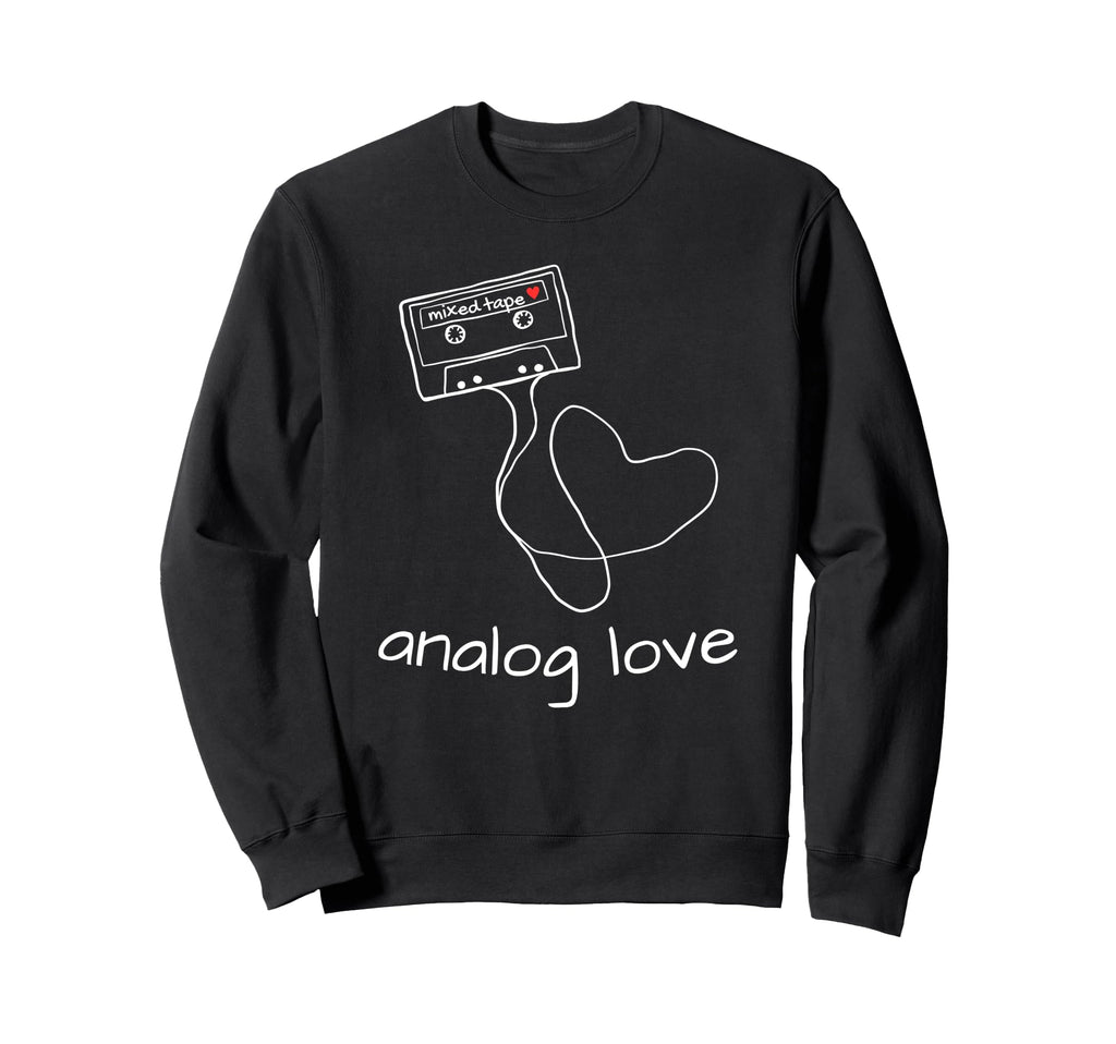 Cassette Mixed Tape Analog Love Sweatshirt - Minimalist Print Men Women - T-Shirt, Sweatshirt, Hoodie