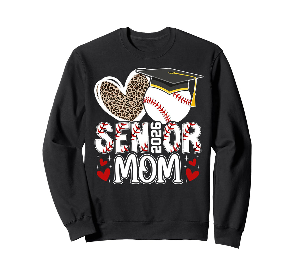 Baseball Senior Mom 2026 Baseball Sweatshirt - Minimalist Print for Adults - T-Shirt, Sweatshirt, Hoodie