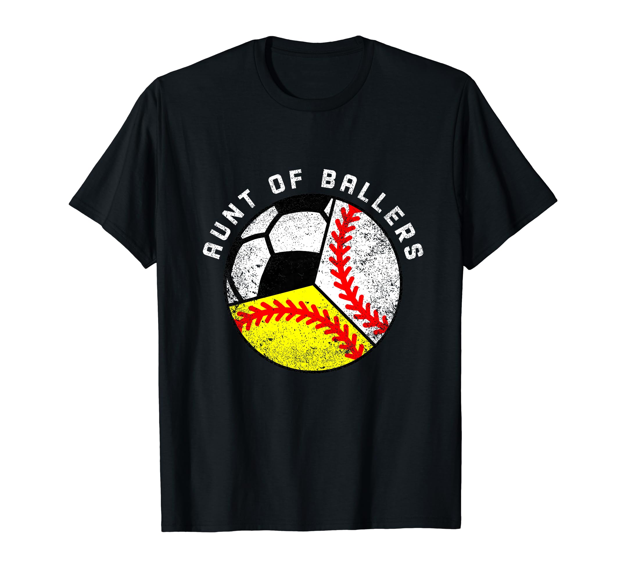 Aunt Ballers Funny Baseball Softball T-Shirt - Minimalist Print Men Women - T-Shirt, Sweatshirt, Hoodie