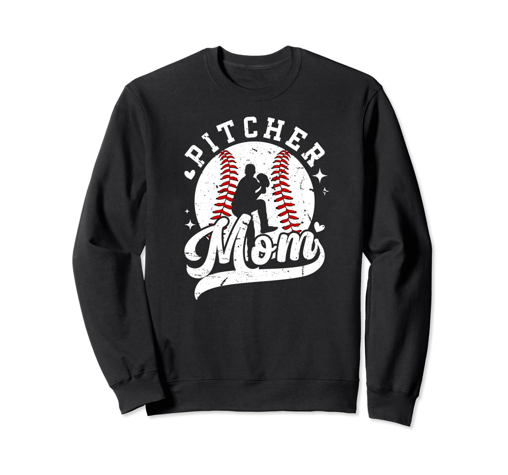 Baseball Pitcher Mom Baseball Sweatshirt - Novelty Apparel Men Women - T-Shirt, Sweatshirt, Hoodie