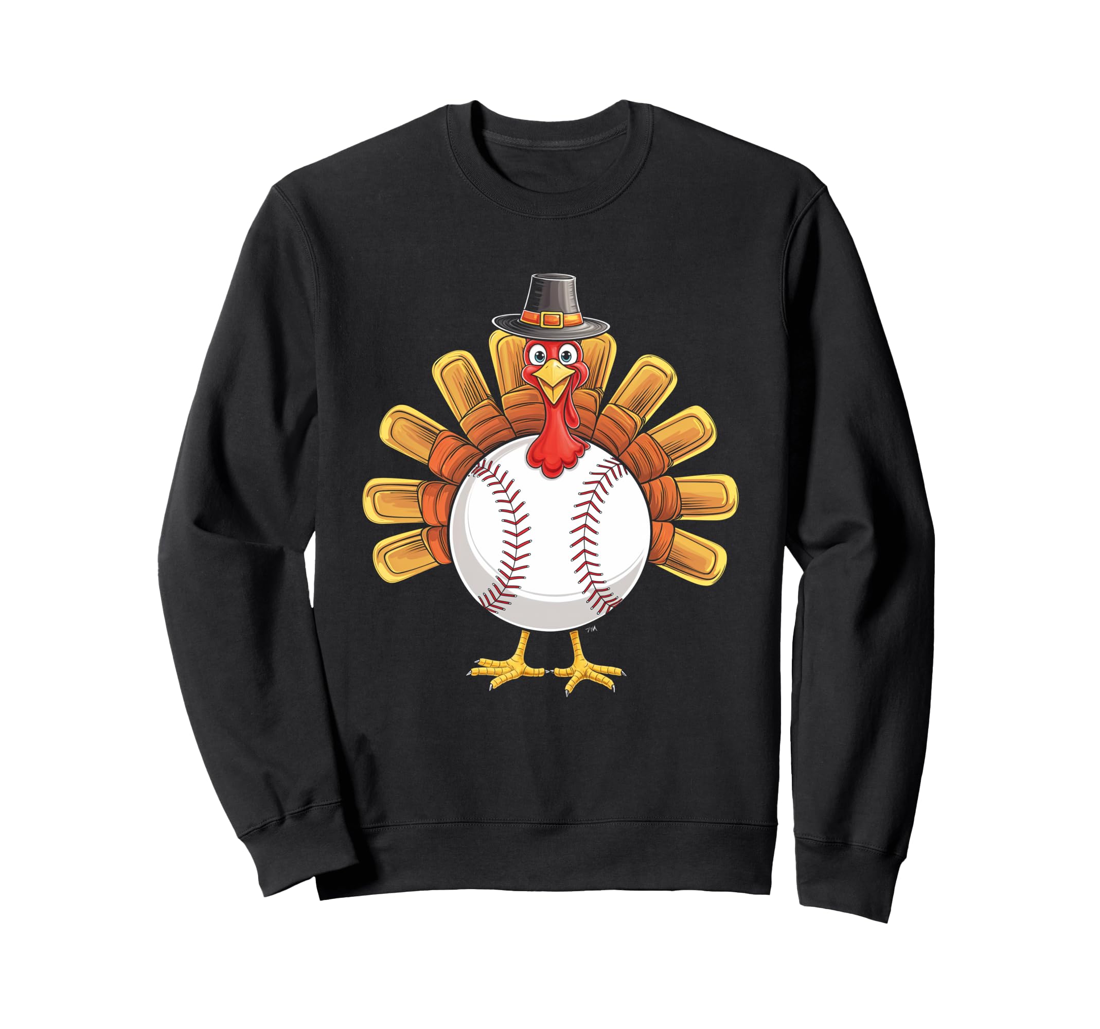Baseball Turkey Thanksgiving Turkey Sweatshirt - Aesthetic Graphic Unisex - T-Shirt, Sweatshirt, Hoodie