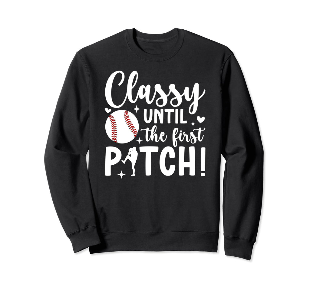 Baseball Pitcher Mom Funny Mom Sweatshirt - Trendy Graphic Men Women - T-Shirt, Sweatshirt, Hoodie