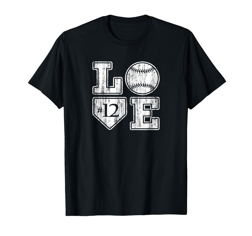 Love Baseball Softball Mom Distressed T-Shirt - Minimalist Print Men Women - T-Shirt, Sweatshirt, Hoodie