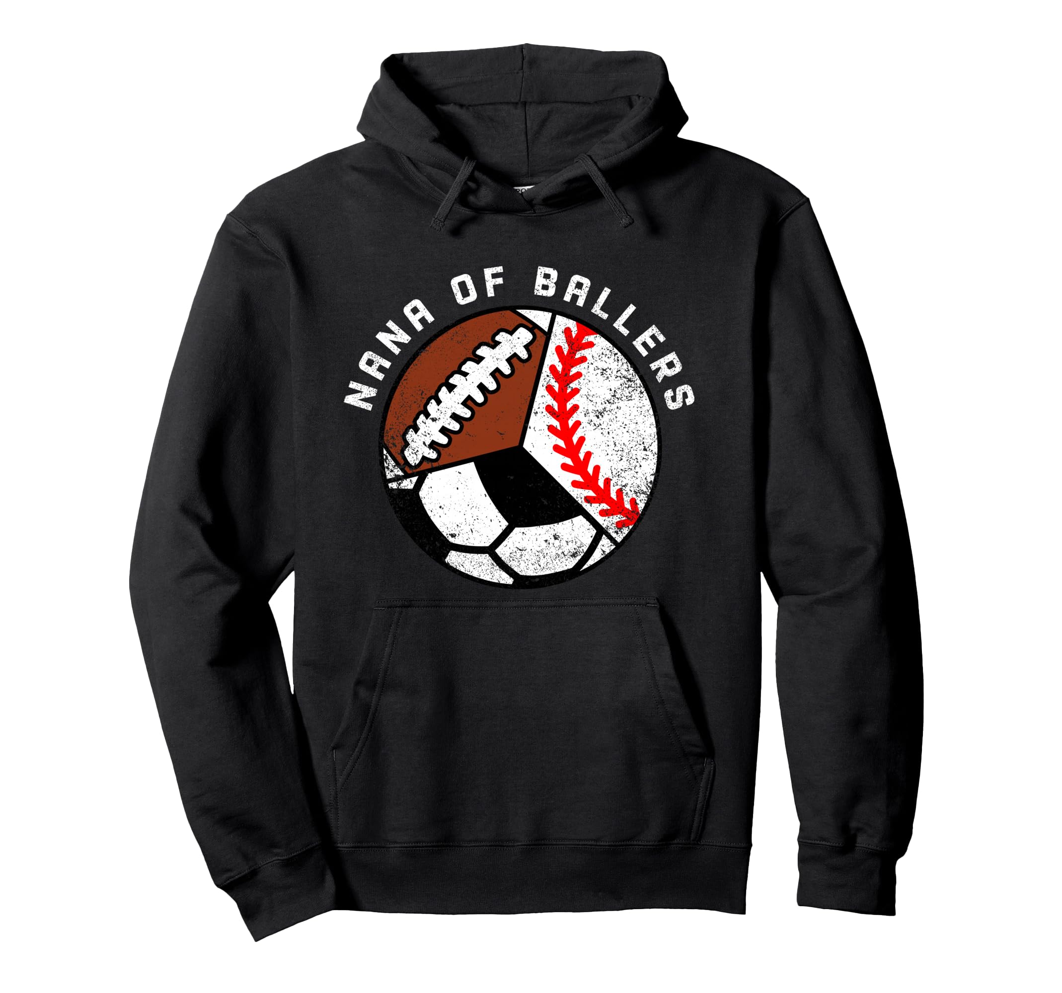 Nana Ballers Funny Baseball Soccer Hoodie - Trendy Graphic for Adults - T-Shirt, Sweatshirt, Hoodie