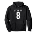 Number 8 Little Sis Biggest Fan Football Hoodie - Minimalist Print Unisex - T-Shirt, Sweatshirt, Hoodie