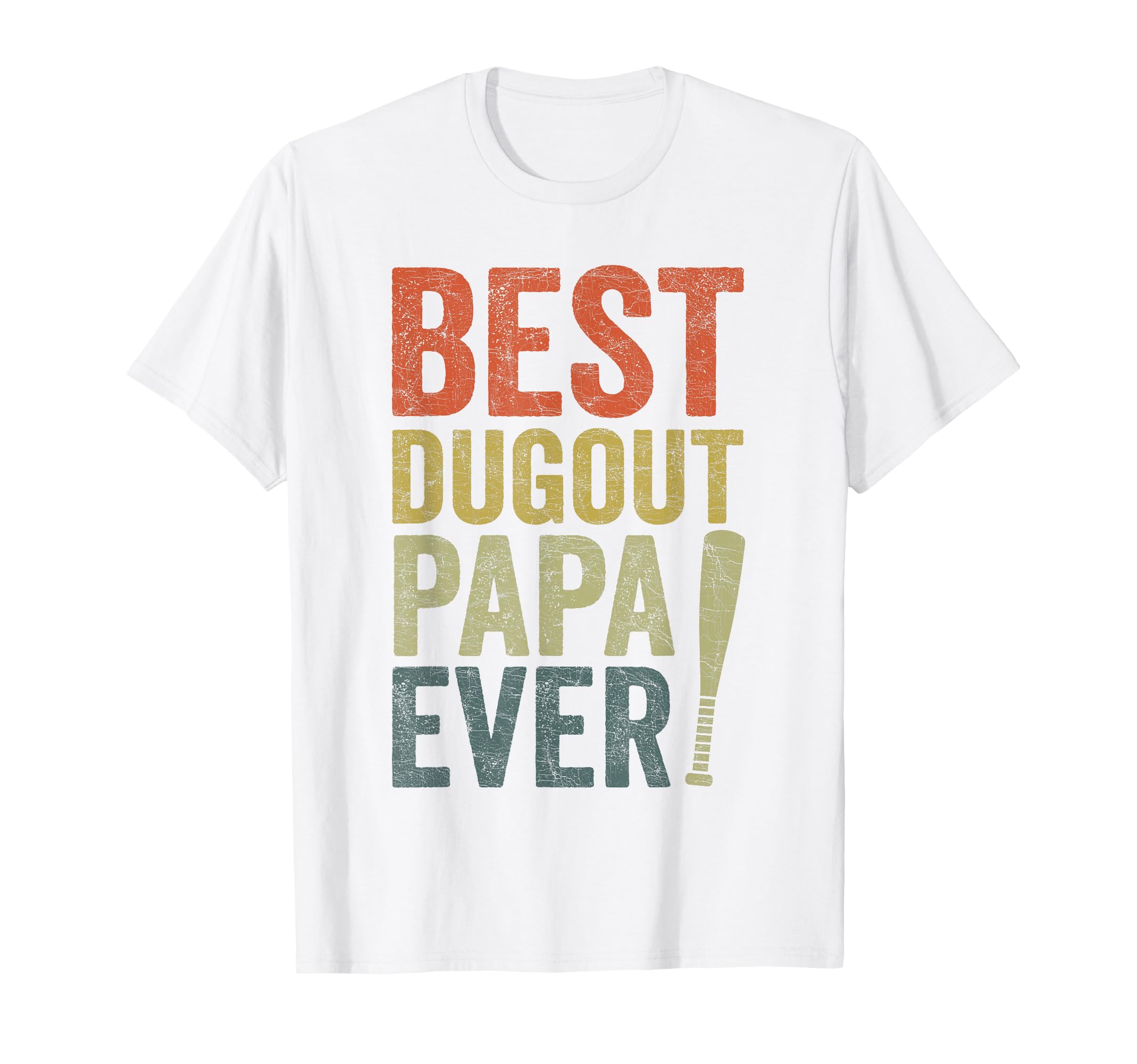 Grandpa Baseball Best Dugout Papa Ever T-Shirt - Custom Art Print Unisex - T-Shirt, Sweatshirt, Hoodie