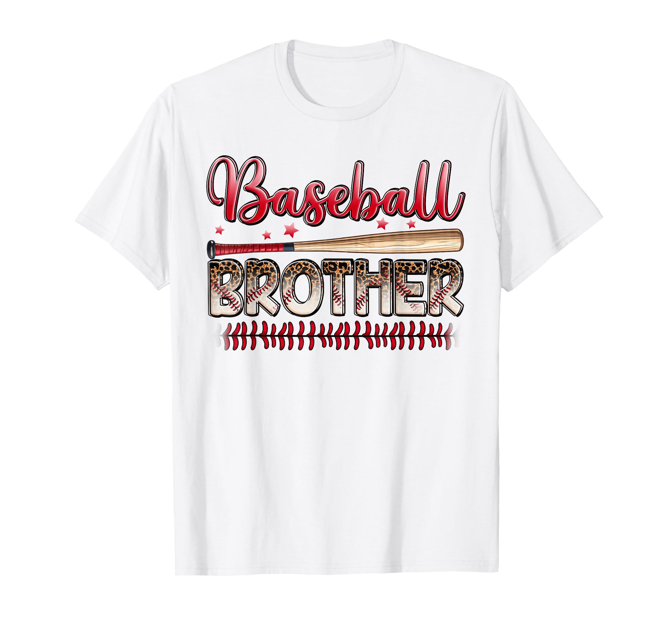 Baseball Brother Funny Leopard T-Shirt - Minimalist Print Men Women - T-Shirt, Sweatshirt, Hoodie