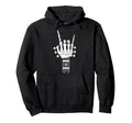 Rock Roll Skeleton Guitar Music Lover Hoodie - Minimalist Print Unisex - T-Shirt, Sweatshirt, Hoodie