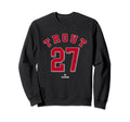 Mike Trout 27 Los Angeles Sweatshirt - Fun Novelty Design for Adults - T-Shirt, Sweatshirt, Hoodie