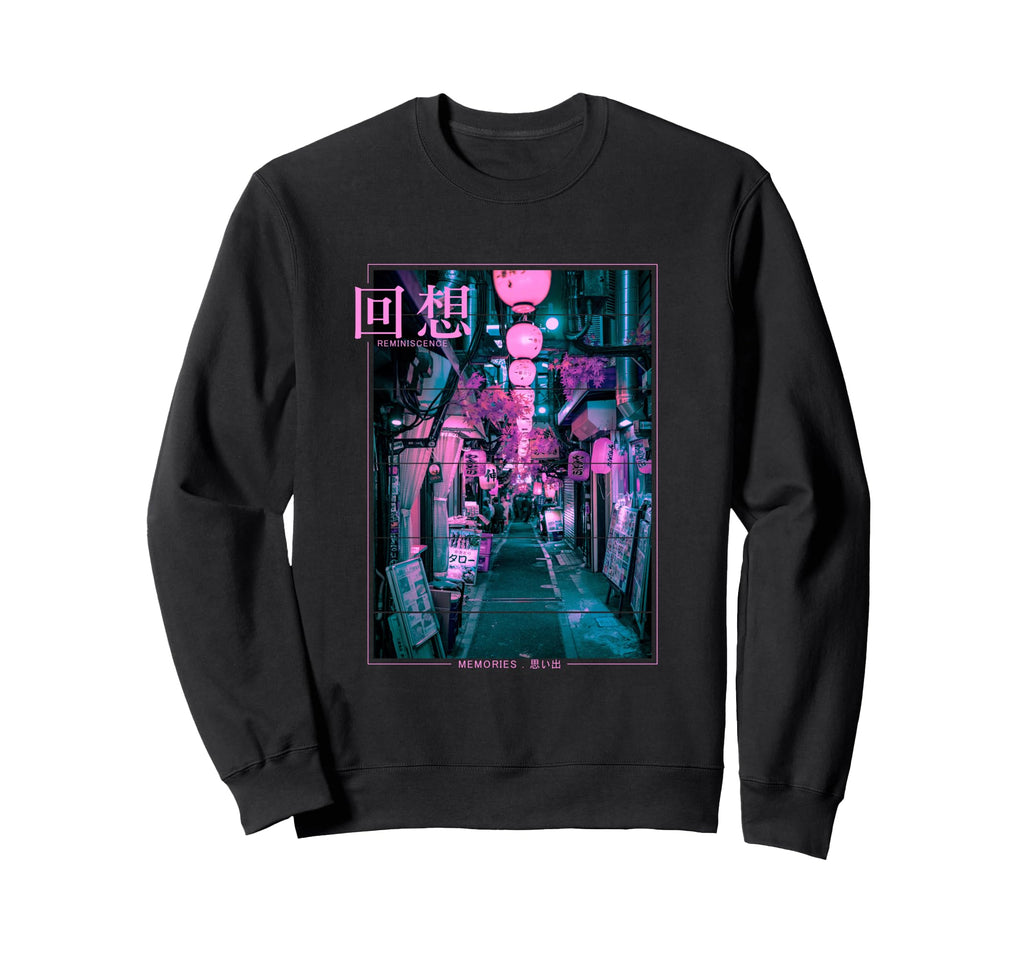 Vaporwave Streetwear Japanese Sweatshirt - Casual Everyday Wear Men Women - T-Shirt, Sweatshirt, Hoodie