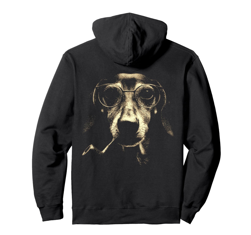 Dachshund Smoking Pipe Grunge Meme 90S Hoodie - Trendy Graphic Men Women - T-Shirt, Sweatshirt, Hoodie