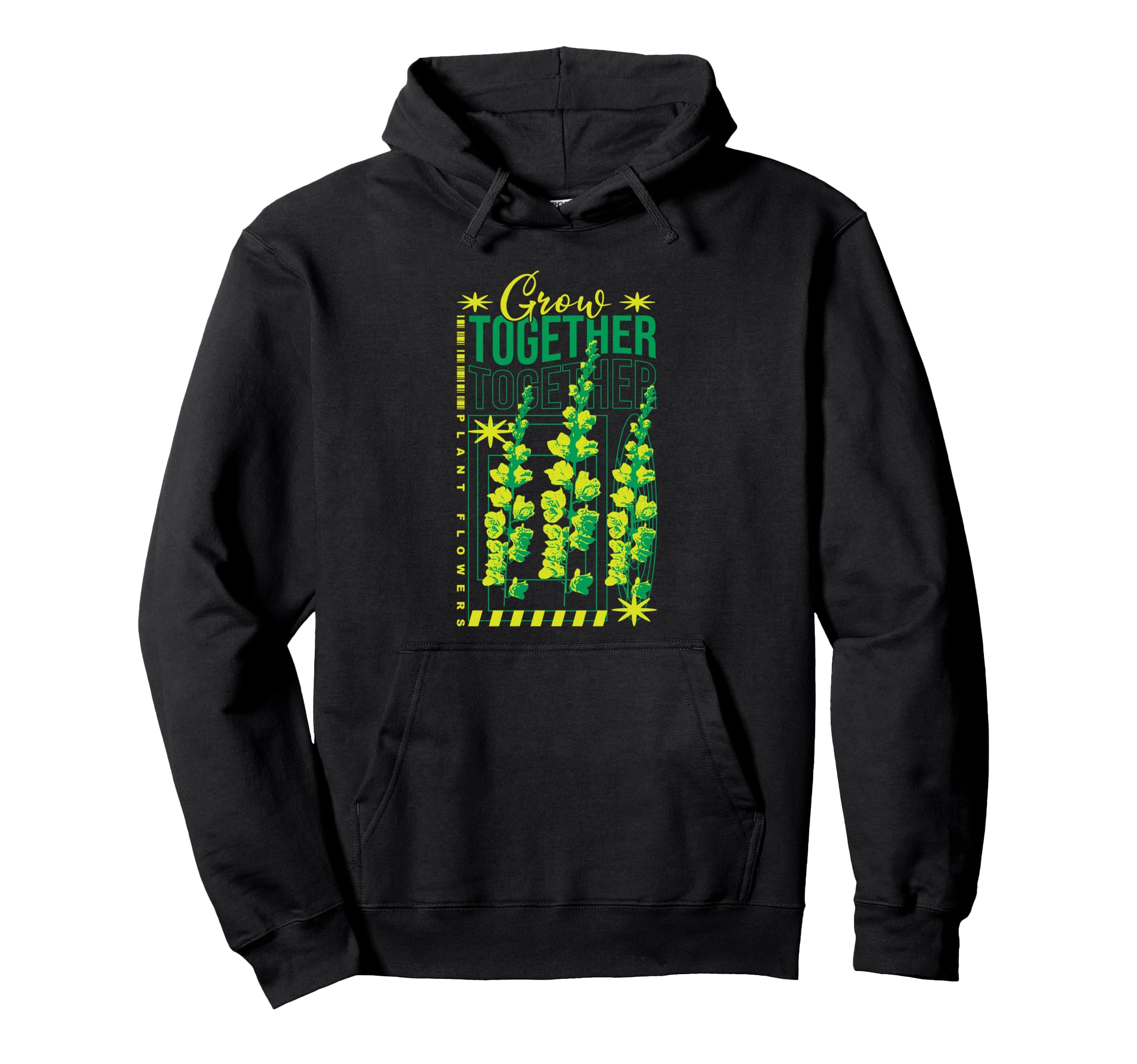 Y2K Grow Together Bold Urban Hoodie - Aesthetic Graphic for Adults - T-Shirt, Sweatshirt, Hoodie