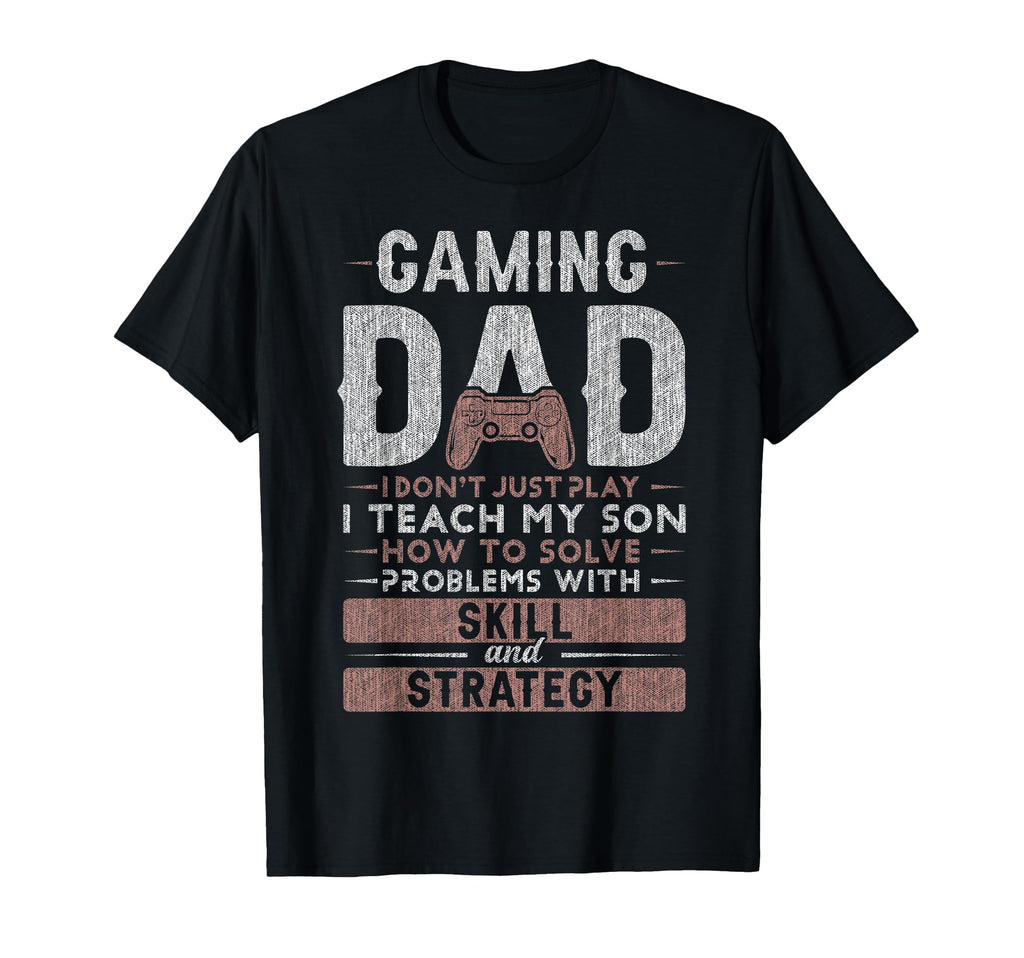 Gaming Dad Father Son Fathers Day Video T-Shirt - Custom Art Print Unisex - T-Shirt, Sweatshirt, Hoodie