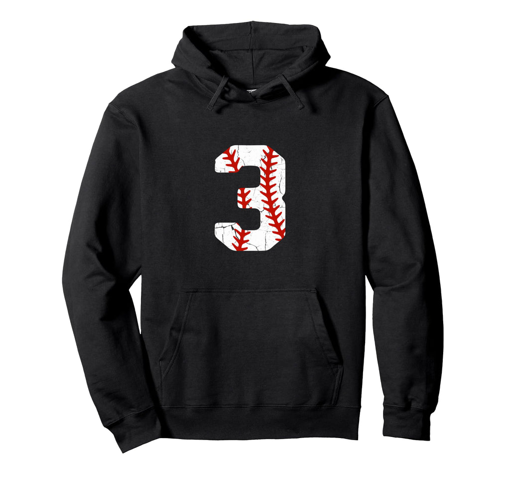 Baseball Player Jersey Number 3 3 Hoodie - Streetwear Style Men Women - T-Shirt, Sweatshirt, Hoodie