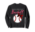 Peace Love Play Baseball Bow Sweatshirt - Minimalist Print for Adults - T-Shirt, Sweatshirt, Hoodie