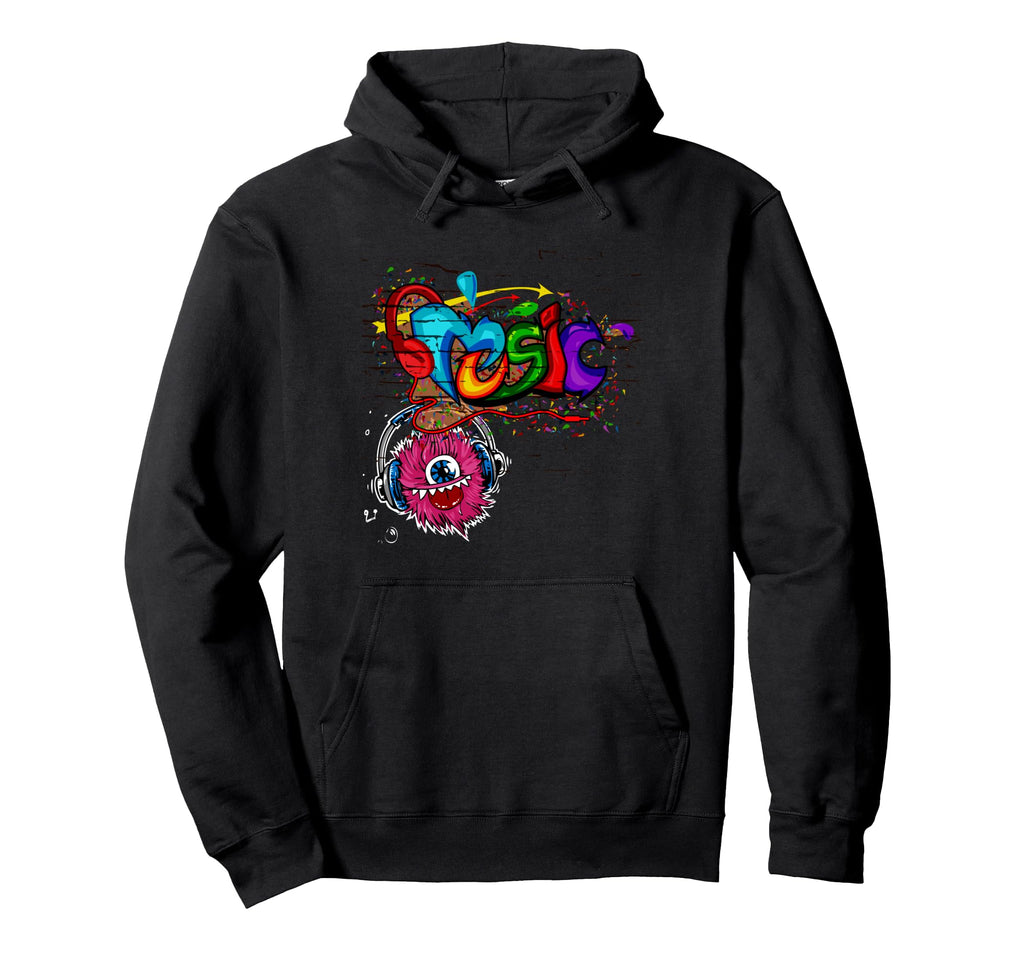 Music Graffiti Old School Hip Colorful Hoodie - Custom Art Print Unisex - T-Shirt, Sweatshirt, Hoodie