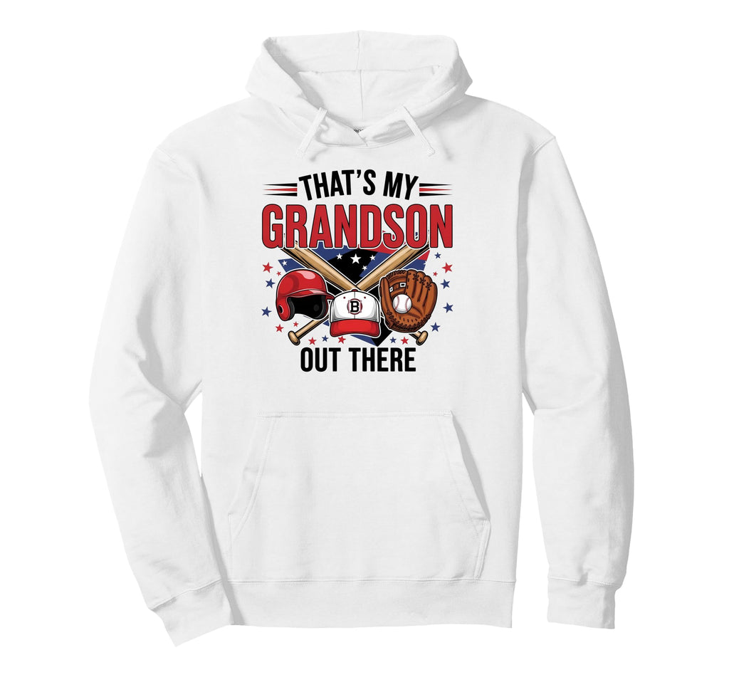 Proud Baseball Grandma Supporting Baseball Hoodie - Unique Graphic Unisex - T-Shirt, Sweatshirt, Hoodie