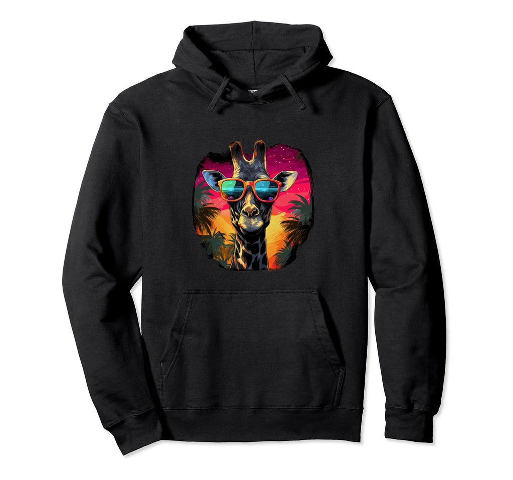 Funny Giraffe Vaporwave Aesthetic Hoodie - Streetwear Style for Adults - T-Shirt, Sweatshirt, Hoodie