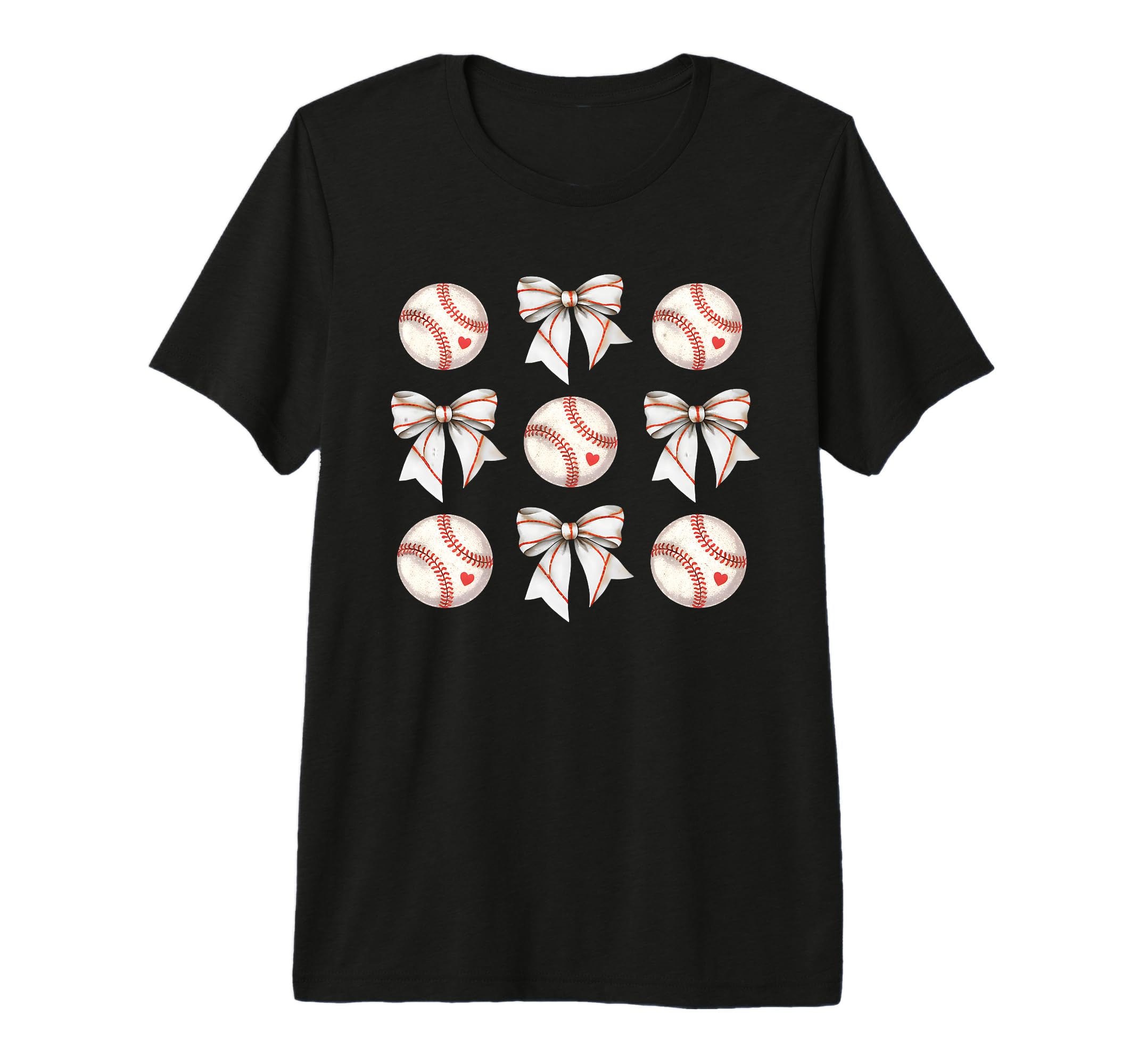 Baseball Sister Mom Coquette Bow Cheer T-Shirt - Graphic Print Men Women - T-Shirt, Sweatshirt, Hoodie