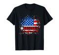 Baseball American Flag Baseball Player T-Shirt - Graphic Print for Adults - T-Shirt, Sweatshirt, Hoodie