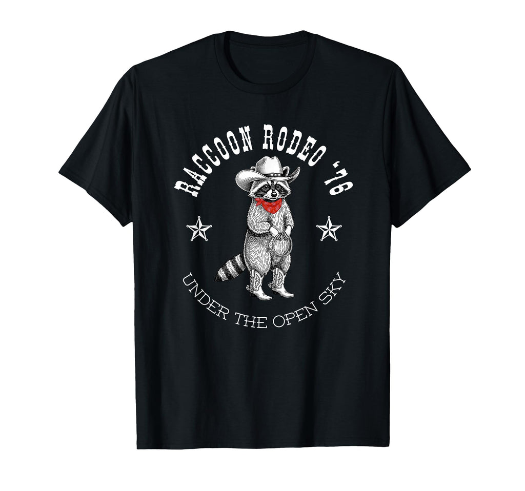 Raccoon Rodeo 76 Western Cowboy T-Shirt - Casual Everyday Wear Men Women - T-Shirt, Sweatshirt, Hoodie