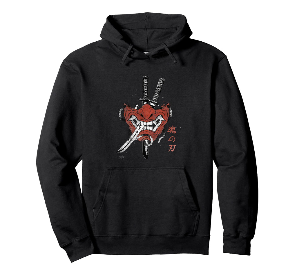 Samurai Sword Spirit Japanese Vaporwave Hoodie - Trendy Graphic Men Women - T-Shirt, Sweatshirt, Hoodie