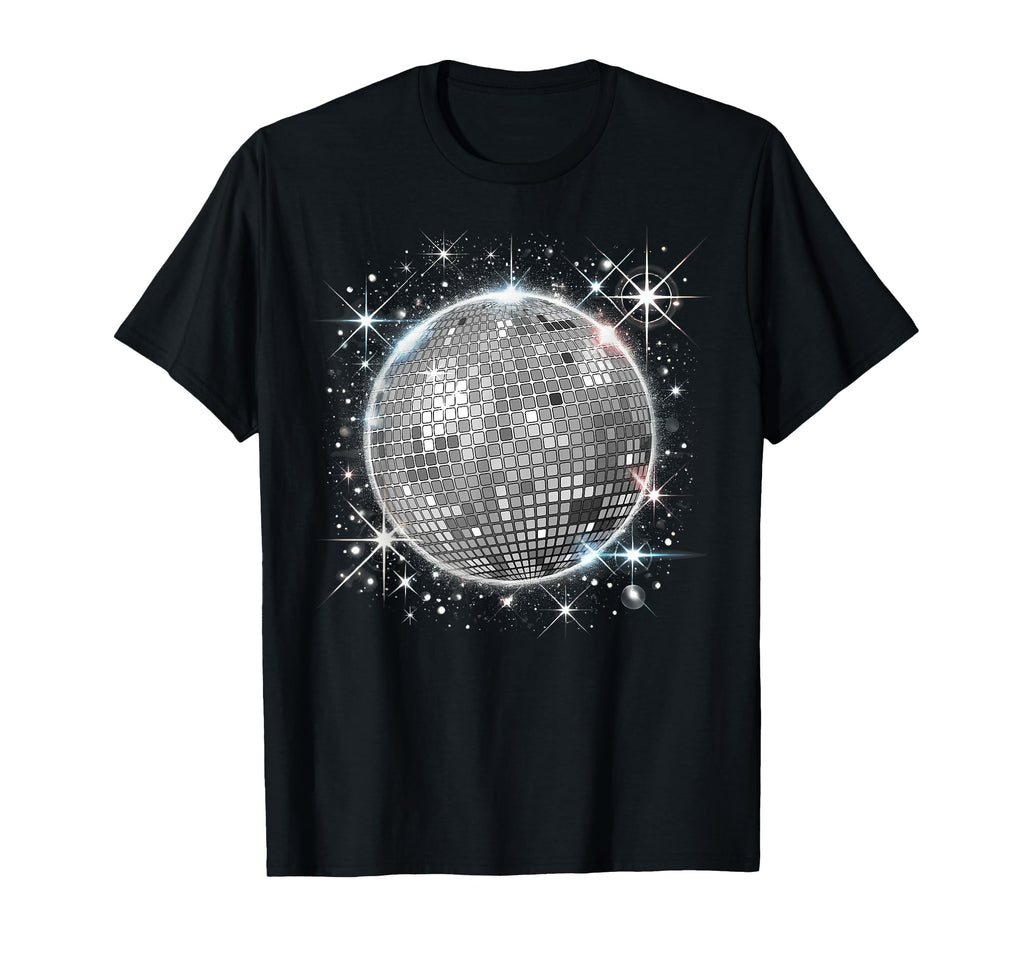 Black And White Disco Ball Club T-Shirt - Aesthetic Graphic for Adults - T-Shirt, Sweatshirt, Hoodie