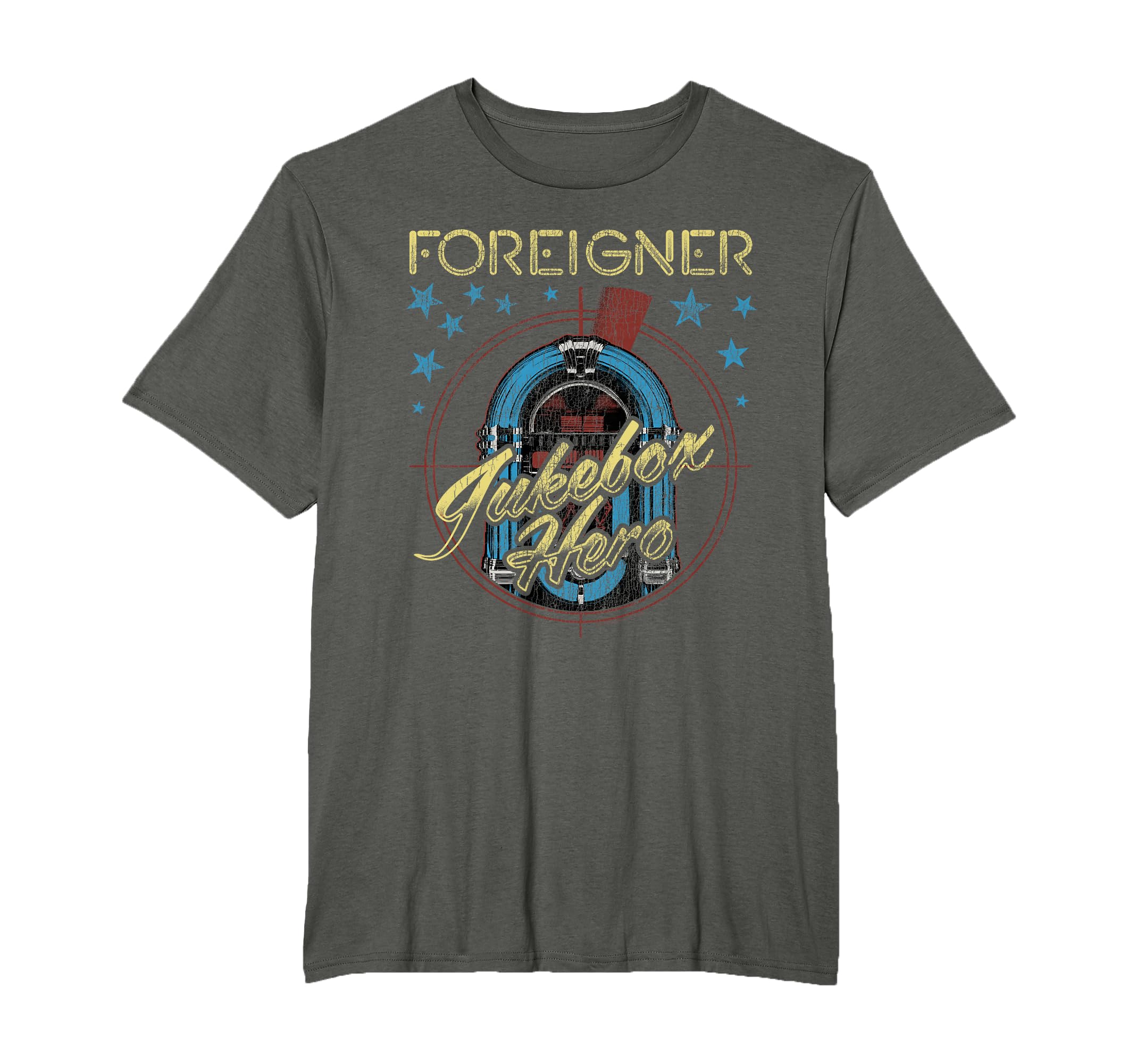 Foreigner Jukebox Hero Stars Band T-Shirt - Aesthetic Graphic for Adults - T-Shirt, Sweatshirt, Hoodie