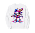4Th July Funny Baseball Ice Cream Sweatshirt - Trendy Graphic Men Women - T-Shirt, Sweatshirt, Hoodie