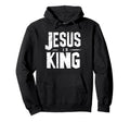Jesus Is King Distressed Hoodie - Casual Everyday Wear Unisex - T-Shirt, Sweatshirt, Hoodie