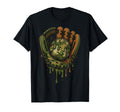 Baseball Drip Camo Baseball Glove Sports T-Shirt - Minimalist Print Unisex - T-Shirt, Sweatshirt, Hoodie