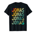 Jonas First Name Pride Distressed T-Shirt - Custom Art Print for Adults - T-Shirt, Sweatshirt, Hoodie