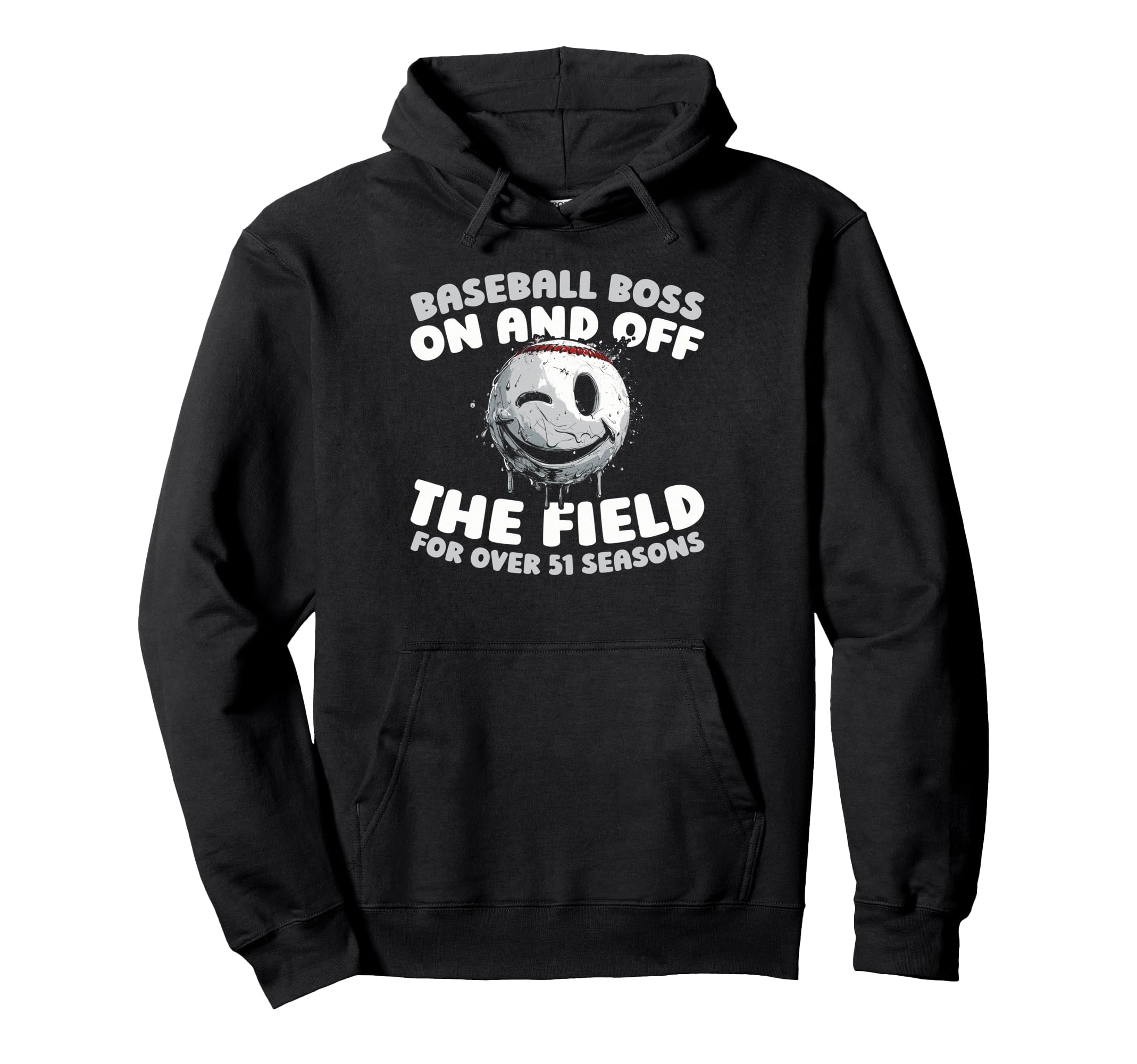 51 Years Old Baseballer Team Sport Hoodie - Custom Art Print for Adults - T-Shirt, Sweatshirt, Hoodie