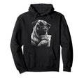 Pug Drinking Iced Coffee Funny Dog Meme Hoodie - Minimalist Print Unisex - T-Shirt, Sweatshirt, Hoodie