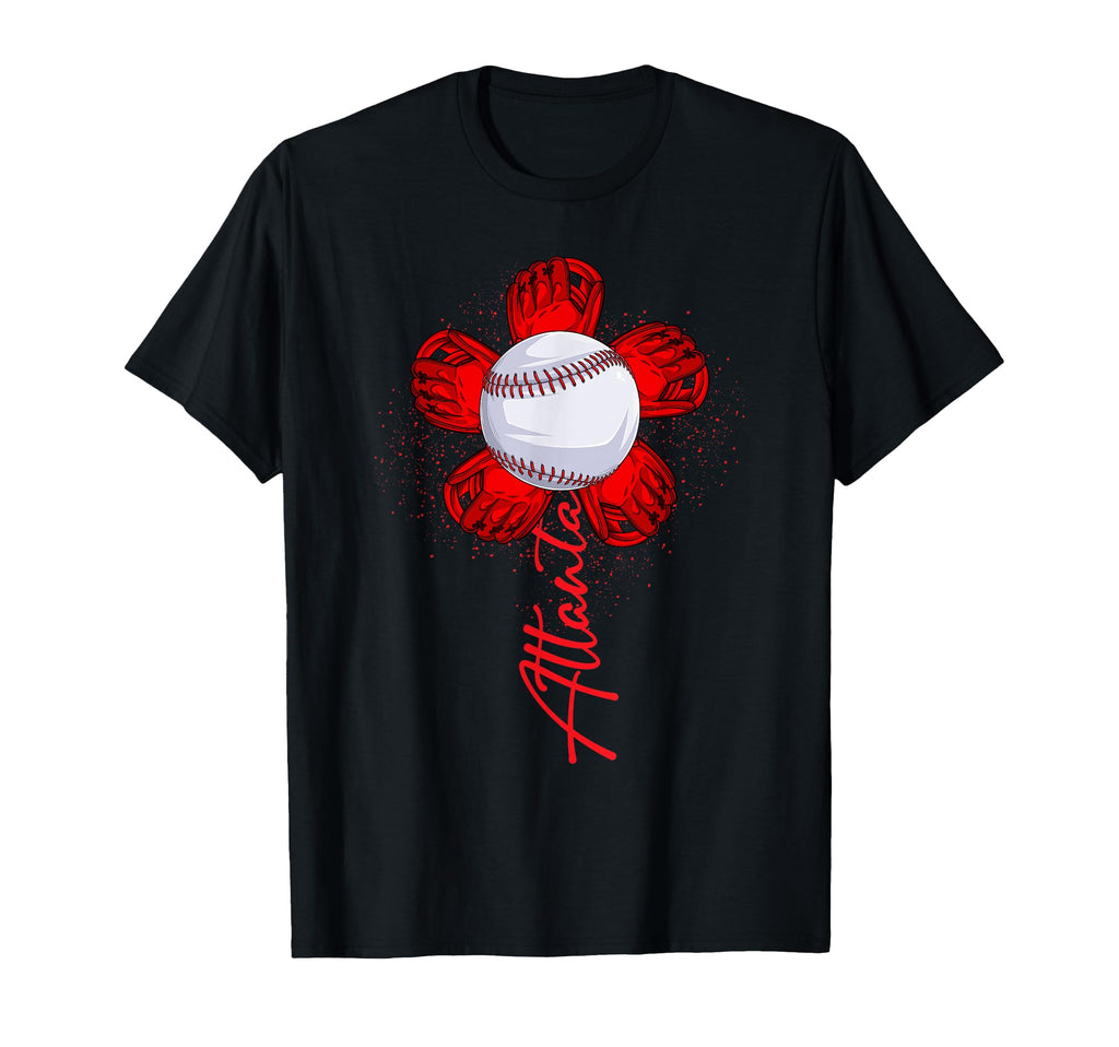 Flower Atlanta Baseball Lover Game Day T-Shirt - Streetwear Style Unisex - T-Shirt, Sweatshirt, Hoodie