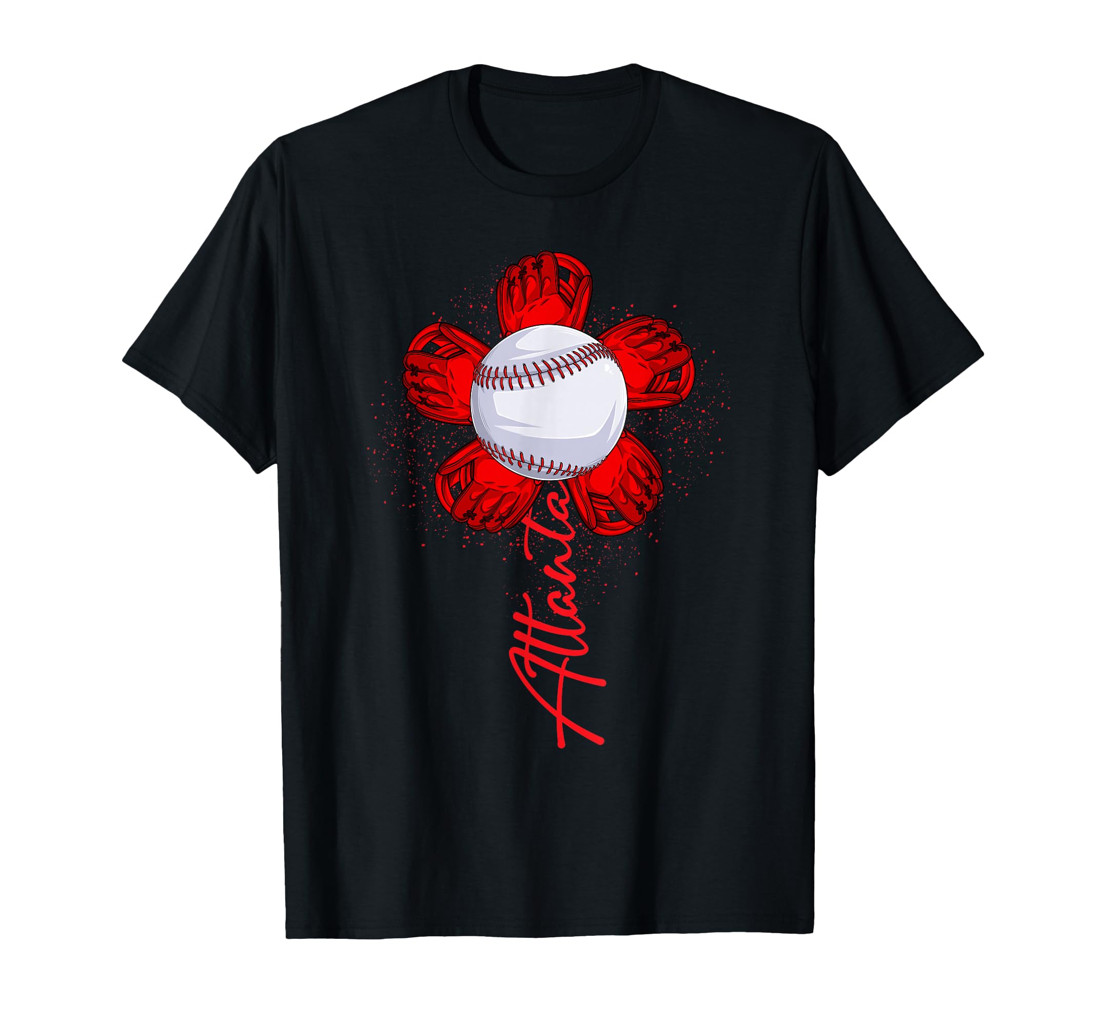 Flower Atlanta Baseball Lover Game Day T-Shirt - Streetwear Style Unisex - T-Shirt, Sweatshirt, Hoodie
