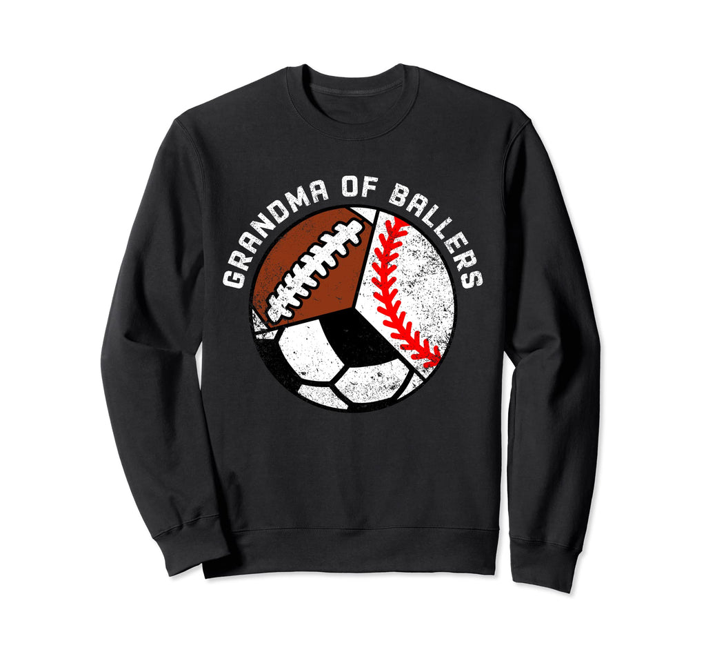 Grandma Ballers Funny Baseball Soccer Sweatshirt - Custom Art Print Unisex - T-Shirt, Sweatshirt, Hoodie
