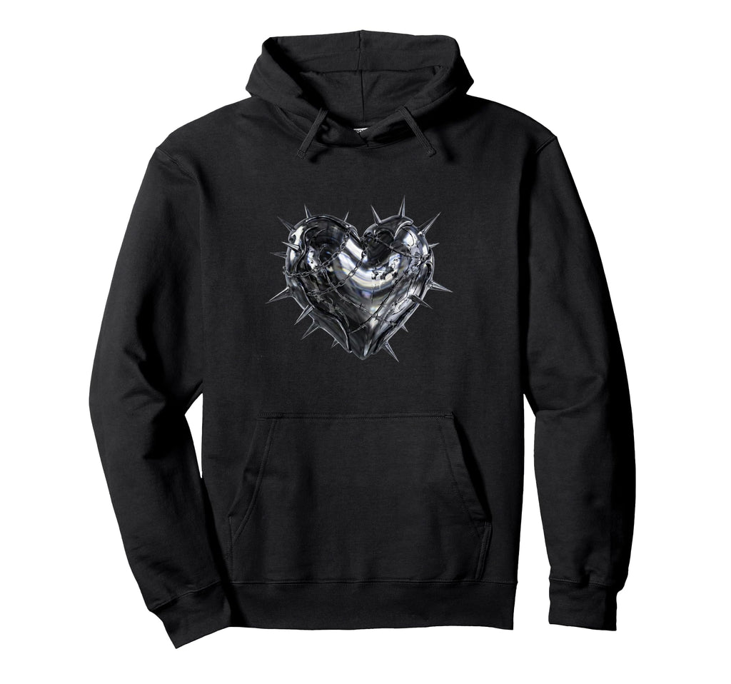 Heart Edgy Aesthetic Grunge Emo Goth Hoodie - Unique Graphic Men Women - T-Shirt, Sweatshirt, Hoodie
