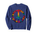 60S 70S Flower Power Groovy Love Sweatshirt - Fun Novelty Design Men Women - T-Shirt, Sweatshirt, Hoodie