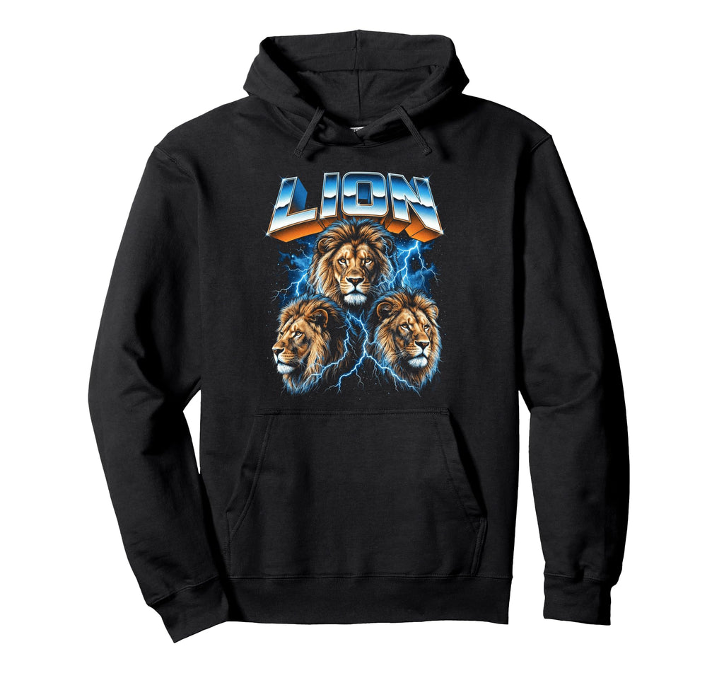 Lion 80S Funny Africa Lion 90S Hoodie - Fun Novelty Design Men Women - T-Shirt, Sweatshirt, Hoodie