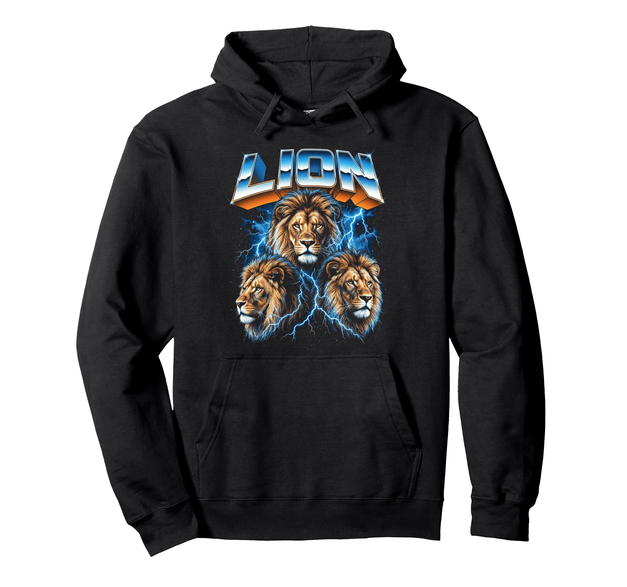 Lion 80S Funny Africa Lion 90S Hoodie - Fun Novelty Design Men Women - T-Shirt, Sweatshirt, Hoodie