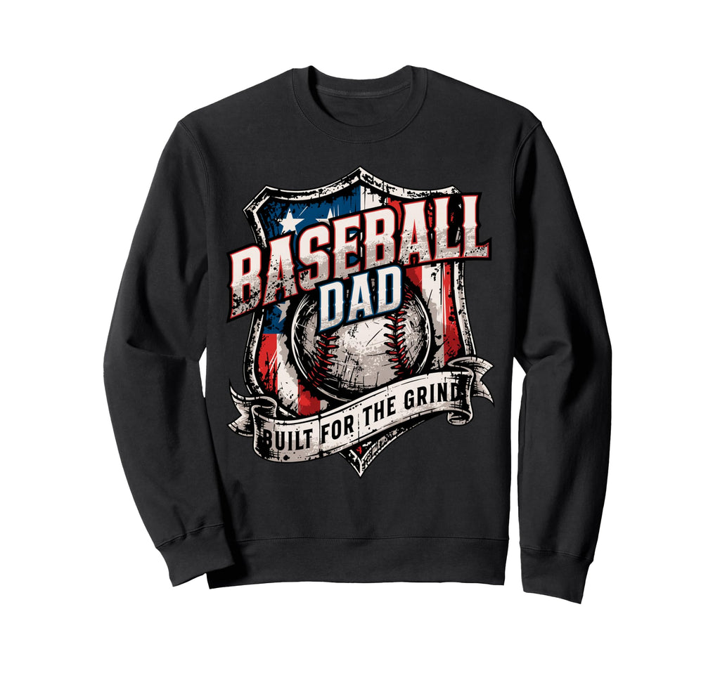 Funny Usa Patriotic Baseball Fathers Sweatshirt - Aesthetic Graphic Unisex - T-Shirt, Sweatshirt, Hoodie