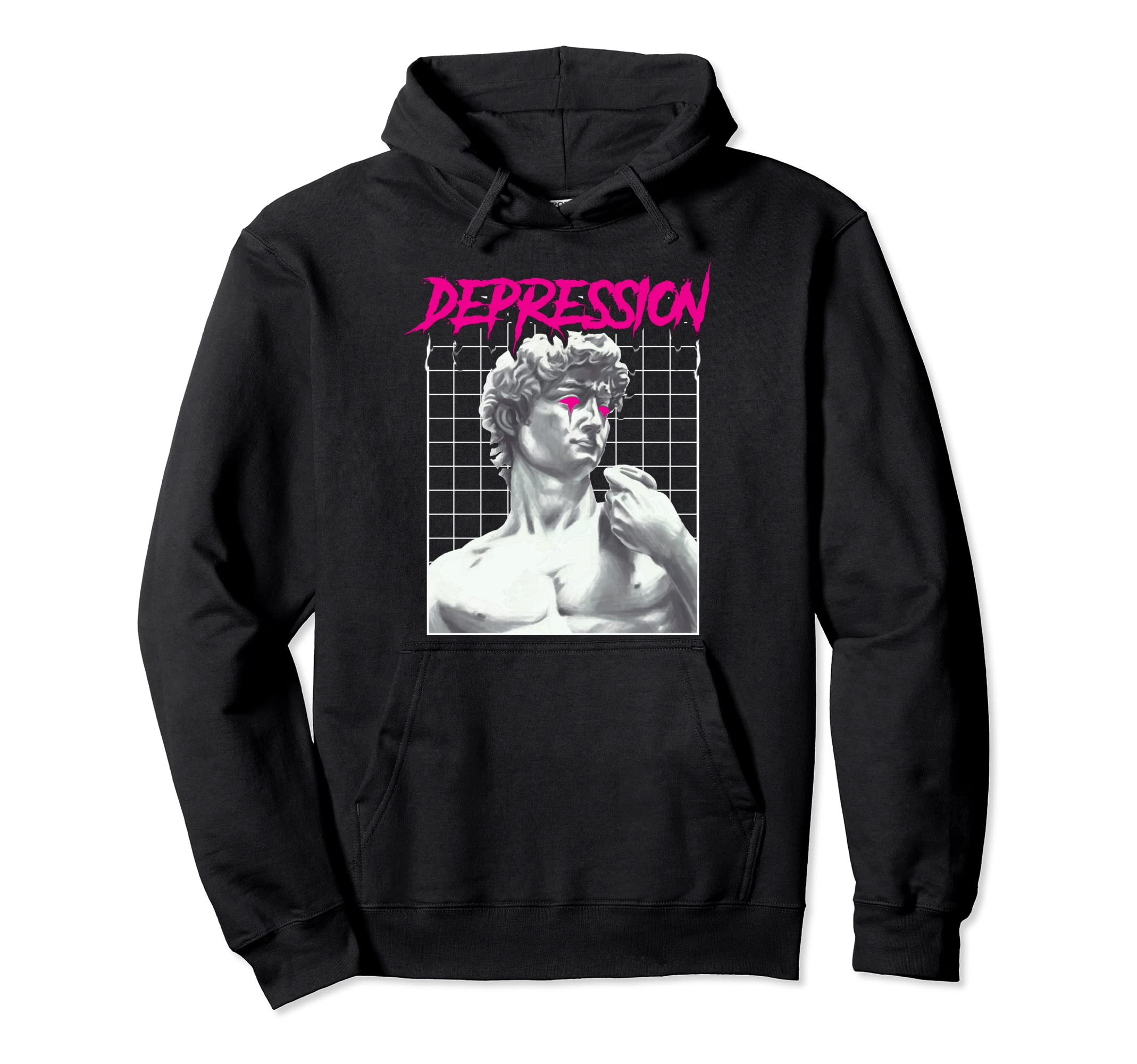 Depression Greek Grunge Aesthetic Emo Hoodie - Graphic Print Men Women - T-Shirt, Sweatshirt, Hoodie
