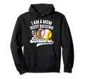 I Am Mom Busy Raisng Ballers Softball Hoodie - Custom Art Print Men Women - T-Shirt, Sweatshirt, Hoodie