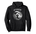 He Is Rizzin Jesus Surfing Funny Hoodie - Casual Everyday Wear for Adults - T-Shirt, Sweatshirt, Hoodie