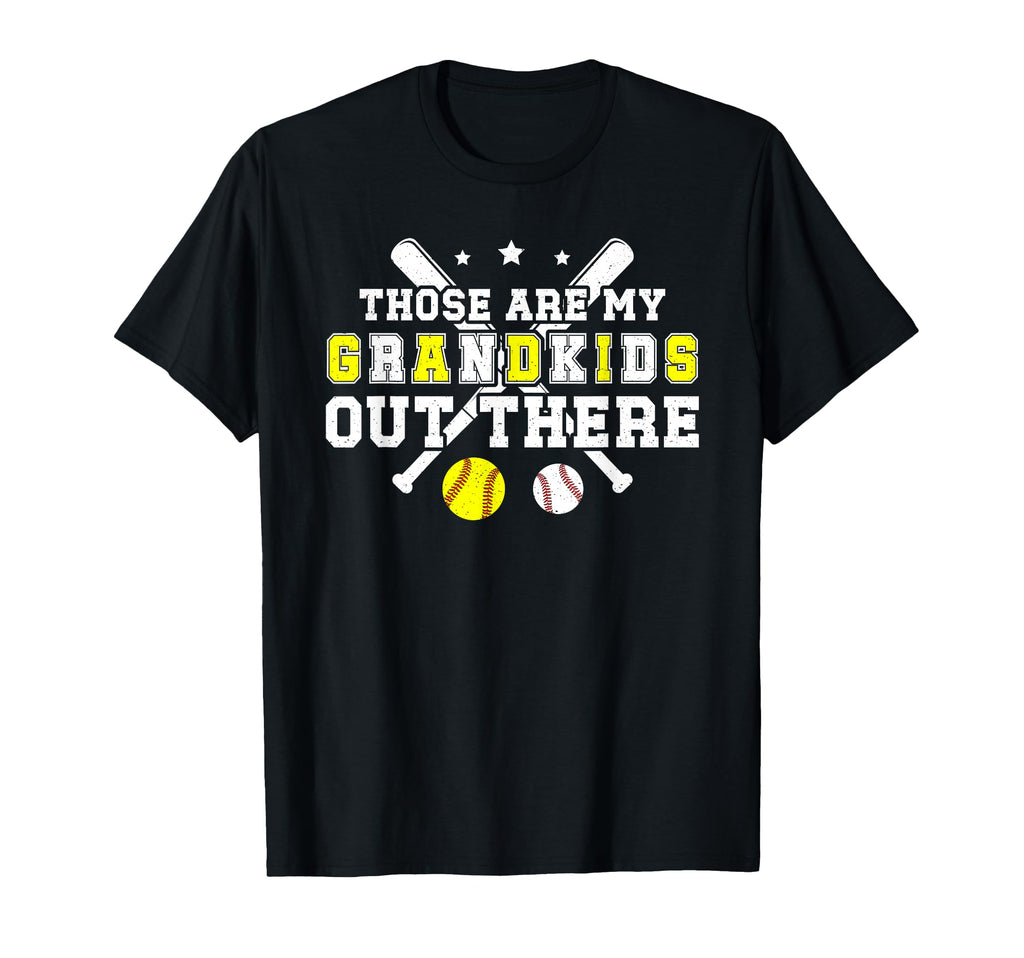 Those Are My Grandkids Baseball T-Shirt - Fun Novelty Design Men Women - T-Shirt, Sweatshirt, Hoodie