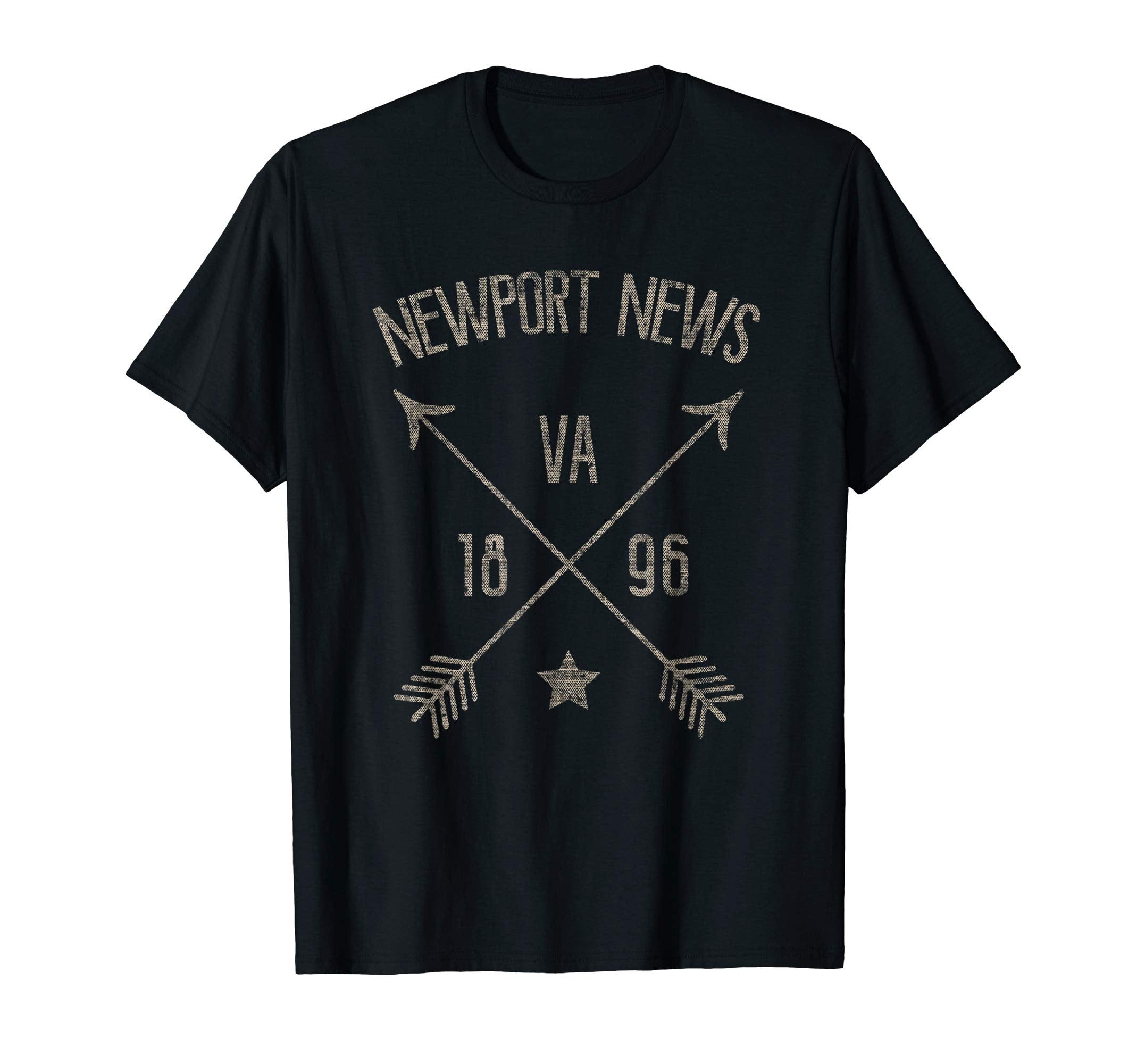 Newport News Va Distressed Home T-Shirt - Fun Novelty Design for Adults - T-Shirt, Sweatshirt, Hoodie